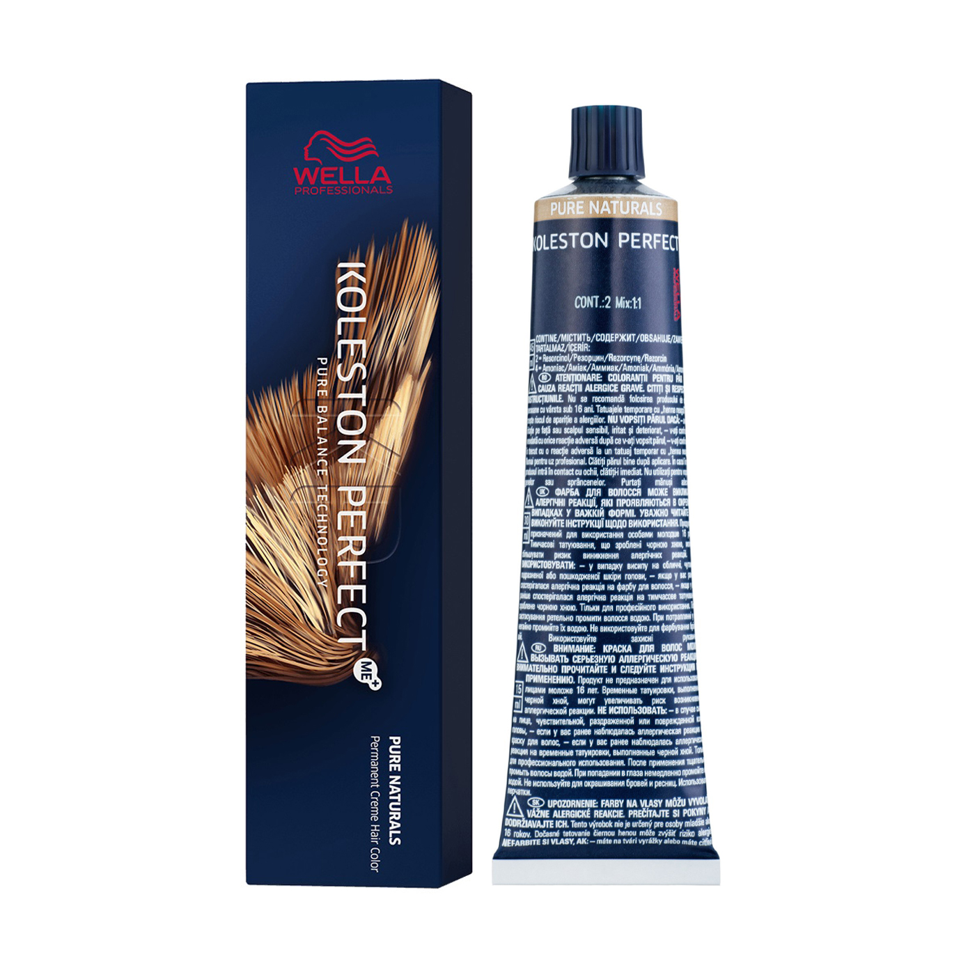 Стійка крем-фарба для волосся Wella Professionals Koleston Perfect Me+ Pure Naturals 4/0, 60 мл